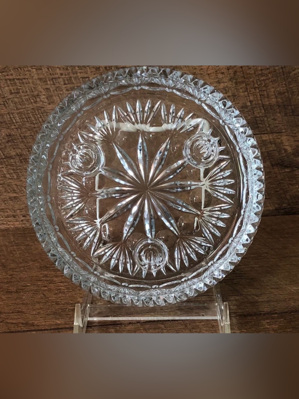 Vintage Princess House Crystal Ashtray-Weighted